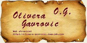 Olivera Gavrović vizit kartica